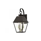 Livex Lighting 27215-07 Wentworth 2-lights 120W Bronze with Antique Brass Finish Cluster Outdoor Wall Lantern