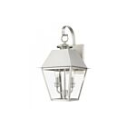 Livex Lighting 27215-91 Wentworth 2-lights 120W Brushed Nickel Outdoor Wall Lantern