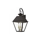 Livex Lighting 27218-07 Wentworth 3-lights 180W Bronze with Antique Brass Finish Cluster Outdoor Wall Lantern
