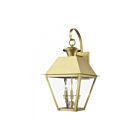 Livex Lighting 27218-08 Wentworth 3-lights 180W Natural Brass Outdoor Wall Lantern
