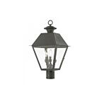 Livex Lighting Wentworth 27219-61 3-Lights 180W Charcoal Outdoor Post Top Lantern