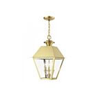 Livex Lighting 27220-08 Wentworth 3-Lights 180W Natural Brass Outdoor Pendant Light