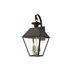 Livex Lighting 27222-07 Wentworth 4-lights 240W Bronze with Antique Brass Finish Cluster Outdoor Wall Lantern