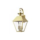Livex Lighting 27222-08 Wentworth 4-lights 240W Natural Brass Outdoor Wall Lantern