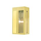 Livex Lighting 27412-12 Lafayette 1-light 100W Satin Brass with Hammered Polished Brass Panels Outdoor Wall Lantern