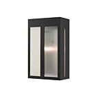 Livex Lighting 27413-04 Lafayette 1-light 100W Black with Hammered Brushed Nickel Panels Outdoor Wall Lantern