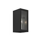 Livex Lighting 29121-14 Winfield 1-light 60W Textured Black with Brushed Nickel Candles Outdoor Wall Lantern
