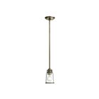 Livex Lighting 40021-01 Lawrenceville 1-Light 100W Antique Brass Pendant