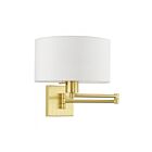 Livex Lighting Swing 40036-12 100W 1-Light Satin Brass Wall Sconce