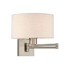 Livex Lighting Swing 40037-91 100W 1-Light Brushed Nickel Wall Sconce