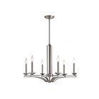 Livex Lighting 40056-91 Trumbull 6-Lights 360W Brushed Nickel Chandelier