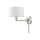 Livex Lighting Swing 40080-91 60W 1-Light Brushed Nickel Wall Sconce
