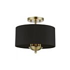 Livex Lighting Huntington 40111-01 3-Lights 120W Antique Brass Semi Flush Mount
