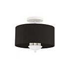 Livex Lighting Huntington 40111-03 3-Lights 120W White Semi Flush Mount