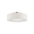 Livex Lighting Ellsworth 40144-91 4-Lights 160W Brushed Nickel with Shiny White Accents Semi Flush Mount