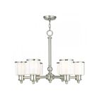 Livex Lighting 40206-91 Middlebush 6-Lights 600W Brushed Nickel Chandelier