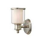 Livex Lighting Middlebush 40211-35 100W 1-Light Polished Nickel Wall Sconce