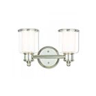 Livex Lighting 40212-35 Middlebush 2-Lights 200W Polished Nickel Bath Vanity Light