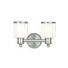 Livex Lighting 40212-91 Middlebush 2-Lights 200W Brushed Nickel Bath Vanity Light