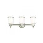 Livex Lighting 40213-35 Middlebush 3-Lights 300W Polished Nickel Bath Vanity Light