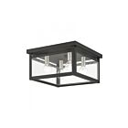 Livex Lighting Milford 4032-04 4-Lights 160W Black with Brushed Nickel Finish Candles Flush Mount