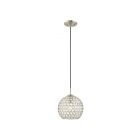Livex Lighting 40440-91 Cassandra 1-Light 60W Brushed Nickel Pendant