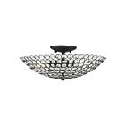 Livex Lighting Cassandra 40446-04 3-Lights 180W Black Semi Flush Mount
