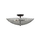 Livex Lighting Cassandra 40447-04 4-Lights 240W Black Semi Flush Mount
