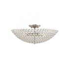 Livex Lighting Cassandra 40447-91 4-Lights 240W Brushed Nickel Semi Flush Mount