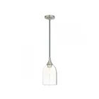 Livex Lighting 40608-91 Pendants 1-Light 100W Brushed Nickel Pendant
