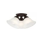 Livex Lighting Wynnewood 40727-07 3-Lights 180W Bronze Flush Mount
