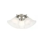 Livex Lighting Wynnewood 40727-81 3-Lights 180W Painted Satin Nickel Flush Mount