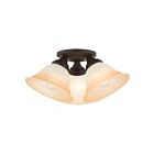 Livex Lighting Wynnewood 40729-07 3-Lights 180W Bronze Flush Mount