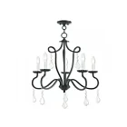 Livex Lighting 40783-91 Laurel 5-Lights 300W Brushed Nickel with English Bronze Accents Chandelier