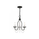 Livex Lighting 40793-04 Alessia 3-Lights 180W Black Chandelier