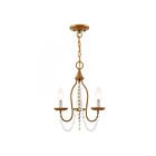 Livex Lighting 40793-48 Alessia 3-Lights 180W Antique Gold Leaf Chandelier
