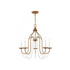 Livex Lighting 40795-48 Alessia 5-Lights 300W Antique Gold Leaf Chandelier