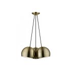 Livex Lighting 40803-01 Piedmont 3-Lights 180W Antique Brass Pendant