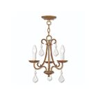 Livex Lighting 40873-91 Daphne 3-Lights 180W Brushed Nickel Chandelier