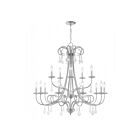 Livex Lighting 40879-91 Daphne 15-Lights 900W Brushed Nickel Chandelier