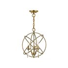Livex Lighting 40904-01 Aria 3-Lights 180W Antique Brass Convertible Semi Flush Mount or Chandelier