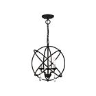 Livex Lighting 40904-04 Aria 3-Lights 180W Black Chandelier