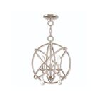 Livex Lighting 40904-35 Aria 3-Lights 180W Polished Nickel Convertible Semi Flush Mount or Chandelier