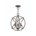 Livex Lighting 40904-92 Aria 3-Lights 180W English Bronze Convertible Semi Flush Mount or Chandelier