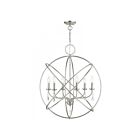 Livex Lighting 40906-91 Aria 6-Lights 360W Brushed Nickel Chandelier