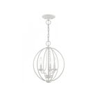 Livex Lighting 40913-03 Arabella 3-Lights 180W White Convertible Semi Flush Mount or Chandelier