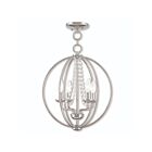 Livex Lighting 40914-05 Arabella 4-Lights 240W Polished Chrome Convertible Semi Flush Mount or Chandelier