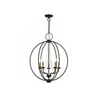Livex Lighting 40915-48 Arabella 5-Lights 300W Antique Gold Leaf Chandelier