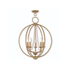 Livex Lighting 40915-91 Arabella 5-Lights 300W Brushed Nickel Chandelier