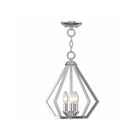 Livex Lighting 40923-05 Prism 3-Lights 180W Polished Chrome Convertible Semi Flush Mount or Pendant